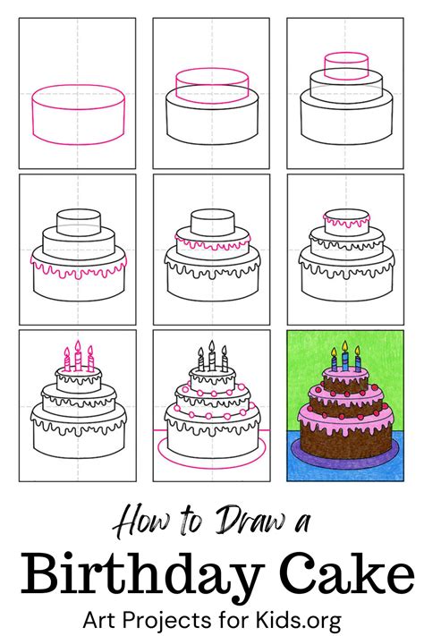 How to Draw a Birthday Cake w/ Anastasia.